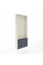 Arges Dolap Tek Raflı 3 Çekmeceli Tek Askılı 88x30x243 - S33M308V2A