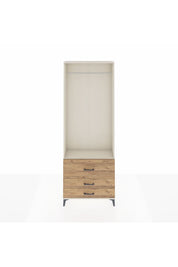Arges Dolap Tek Raflı 3 Çekmeceli Tek Askılı 88x30x243 - S33M308V3A
