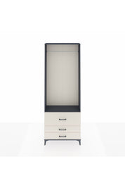 Arges Dolap Tek Raflı 3 Çekmeceli Tek Askılı 88x30x243 - S33M308V4A