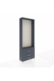 Arges Dolap Tek Raflı 3 Çekmeceli Tek Askılı 88x30x243 - S33M308V5A