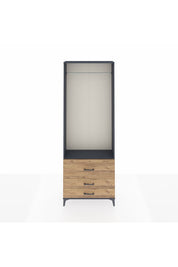 Arges Dolap Tek Raflı 3 Çekmeceli Tek Askılı 88x30x243 - S33M308V6A