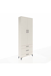 Arges Dolap Tek Raflı 3 Çekmeceli Tek Askılı 88x30x243 - S33M309V1A