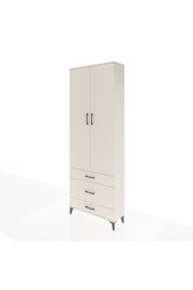 Arges Dolap Tek Raflı 3 Çekmeceli Tek Askılı 88x30x243 - S33M309V1A