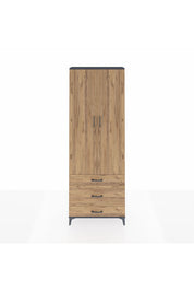 Arges Dolap Tek Raflı 3 Çekmeceli Tek Askılı 88x30x243 - S33M309V6A