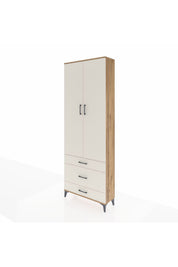 Arges Dolap Tek Raflı 3 Çekmeceli Tek Askılı 88x30x243 - S33M309V7A