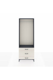 Arges Dolap Tek Raflı 3 Çekmeceli Tek Askılı 88x30x243 - S33M310V4A