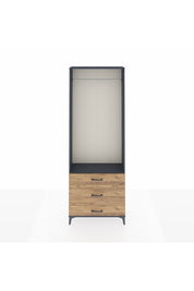 Arges Dolap Tek Raflı 3 Çekmeceli Tek Askılı 88x30x243 - S33M310V6A