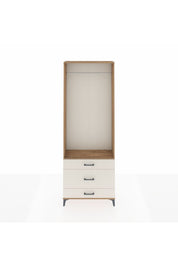 Arges Dolap Tek Raflı 3 Çekmeceli Tek Askılı 88x30x243 - S33M310V7A