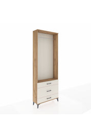 Arges Dolap Tek Raflı 3 Çekmeceli Tek Askılı 88x30x243 - S33M310V7A