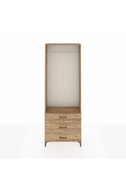 Arges Dolap Tek Raflı 3 Çekmeceli Tek Askılı 88x30x243 - S33M310V9A