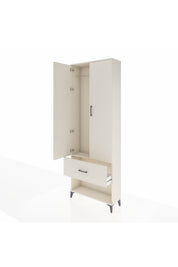 Arges Dolap Tek Raflı Tek Çekmeceli Tek Askılı 88x30x243 - S33M311V1A