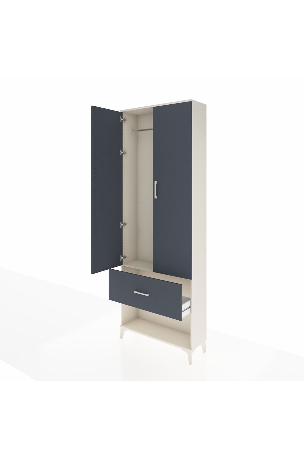 Arges Dolap Tek Raflı Tek Çekmeceli Tek Askılı 88x30x243 - S33M311V2A