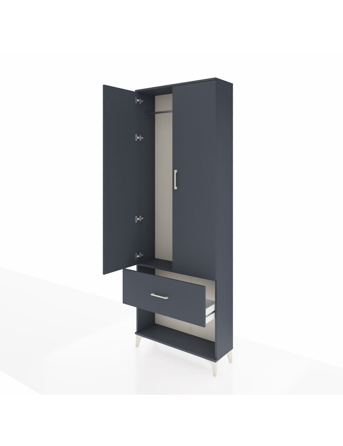 Arges Dolap Tek Raflı Tek Çekmeceli Tek Askılı 88x30x243 - S33M311V5A