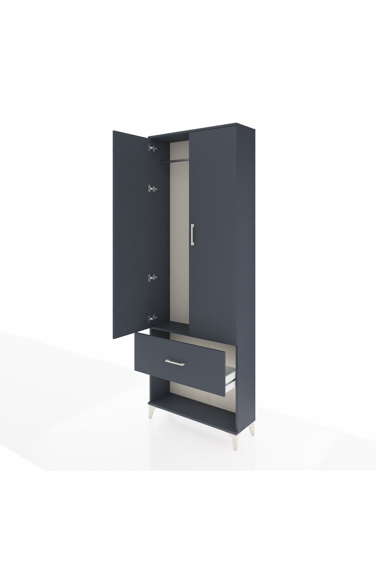 Arges Dolap Tek Raflı Tek Çekmeceli Tek Askılı 88x30x243 - S33M311V5A