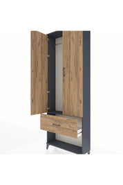 Arges Dolap Tek Raflı Tek Çekmeceli Tek Askılı 88x30x243 - S33M311V6A