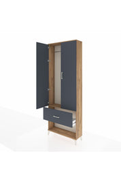 Arges Dolap Tek Raflı Tek Çekmeceli Tek Askılı 88x30x243 - S33M311V8A