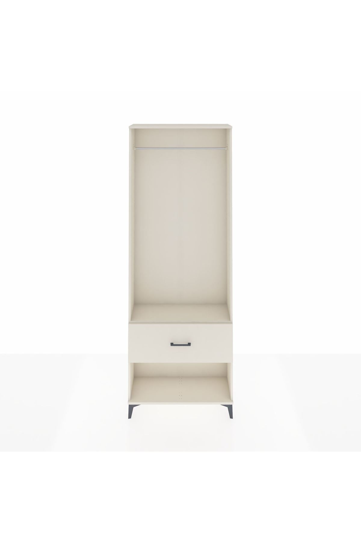 Arges Dolap Tek Raflı Tek Çekmeceli Tek Askılı 88x30x243 - S33M312V1A