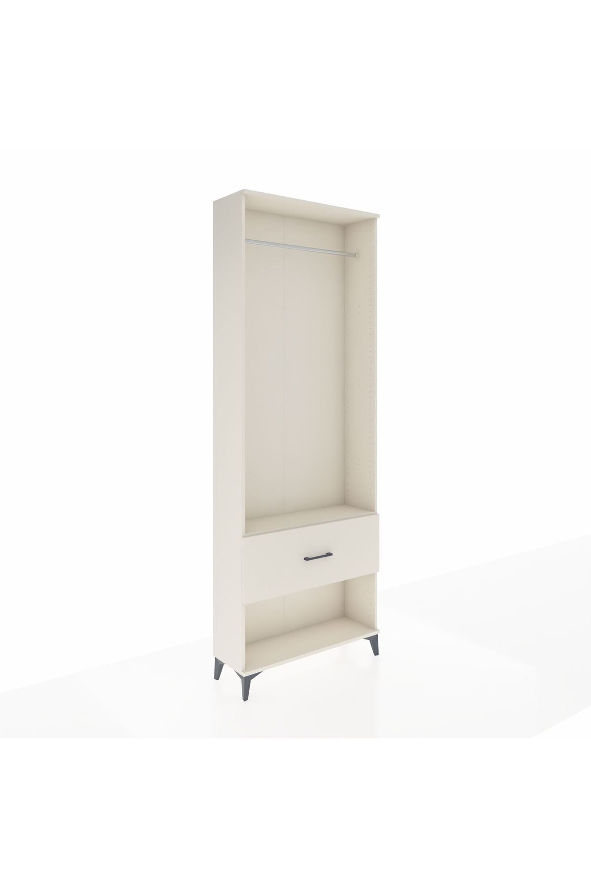 Arges Dolap Tek Raflı Tek Çekmeceli Tek Askılı 88x30x243 - S33M312V1A