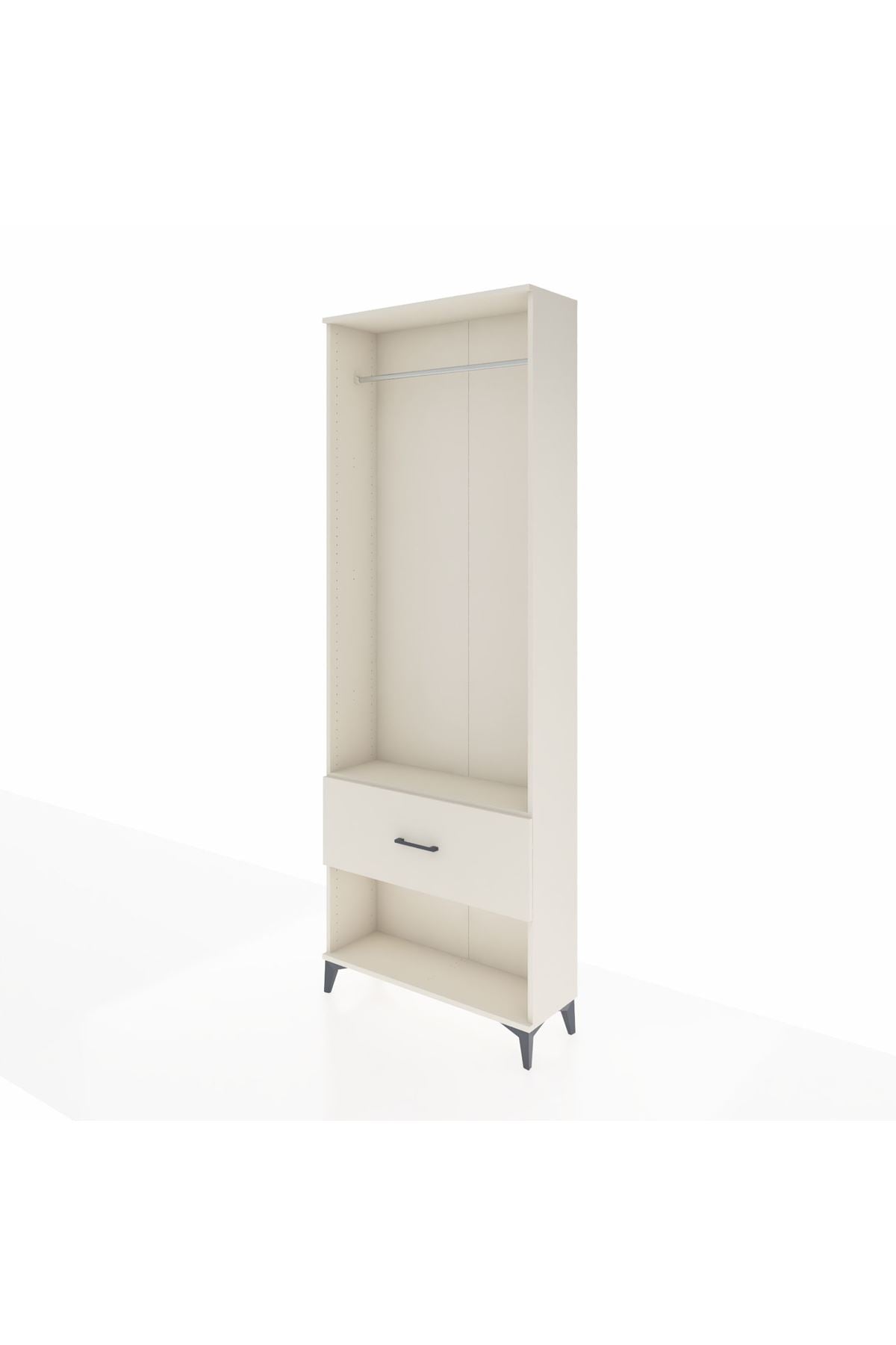 Arges Dolap Tek Raflı Tek Çekmeceli Tek Askılı 88x30x243 - S33M312V1A