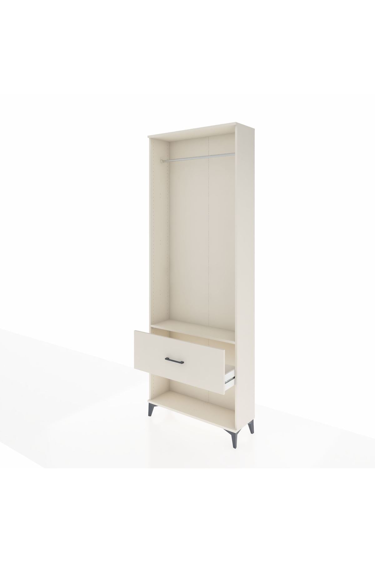 Arges Dolap Tek Raflı Tek Çekmeceli Tek Askılı 88x30x243 - S33M312V1A