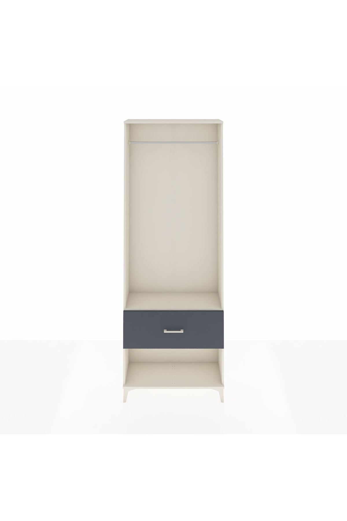 Arges Dolap Tek Raflı Tek Çekmeceli Tek Askılı 88x30x243 - S33M312V2A