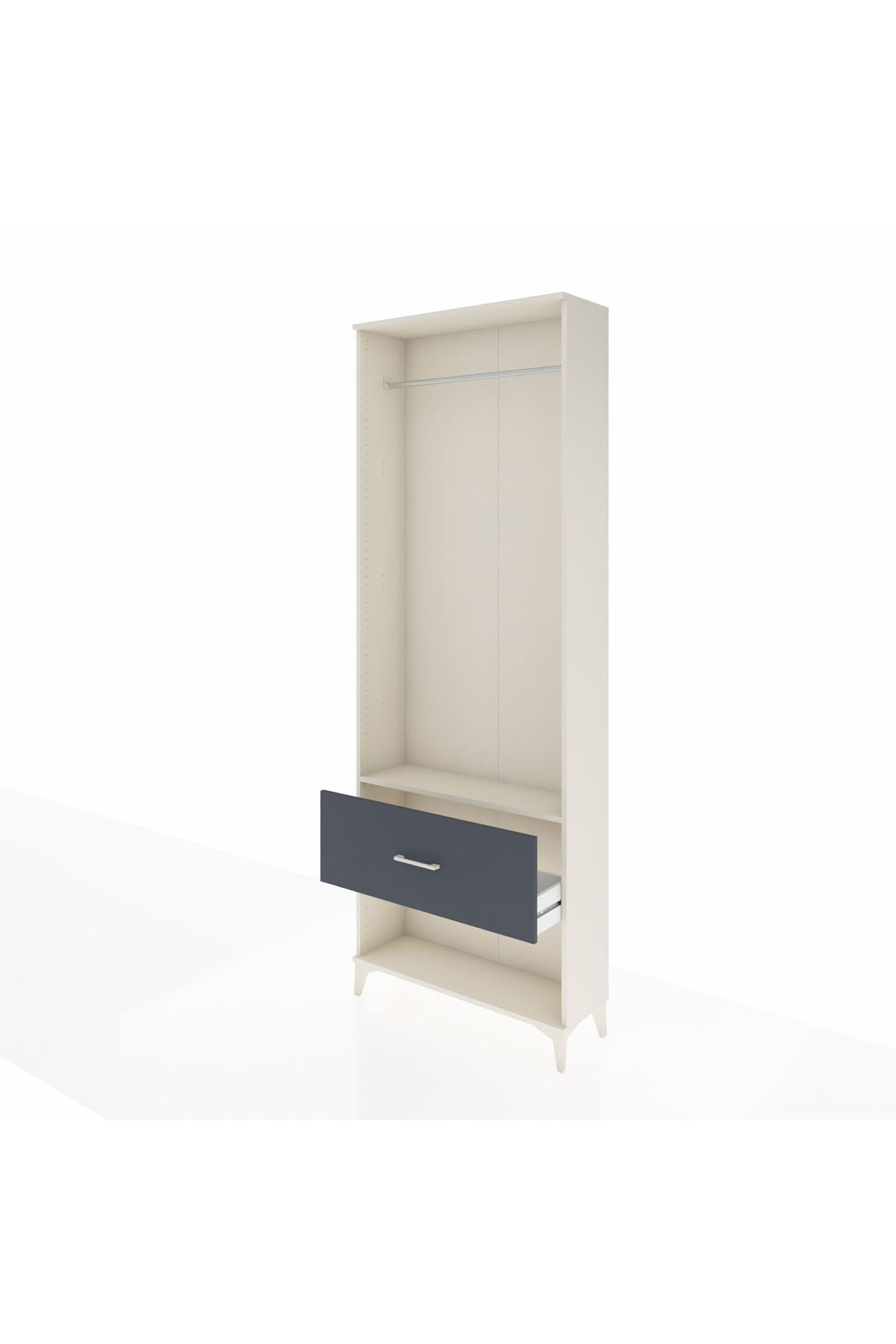 Arges Dolap Tek Raflı Tek Çekmeceli Tek Askılı 88x30x243 - S33M312V2A