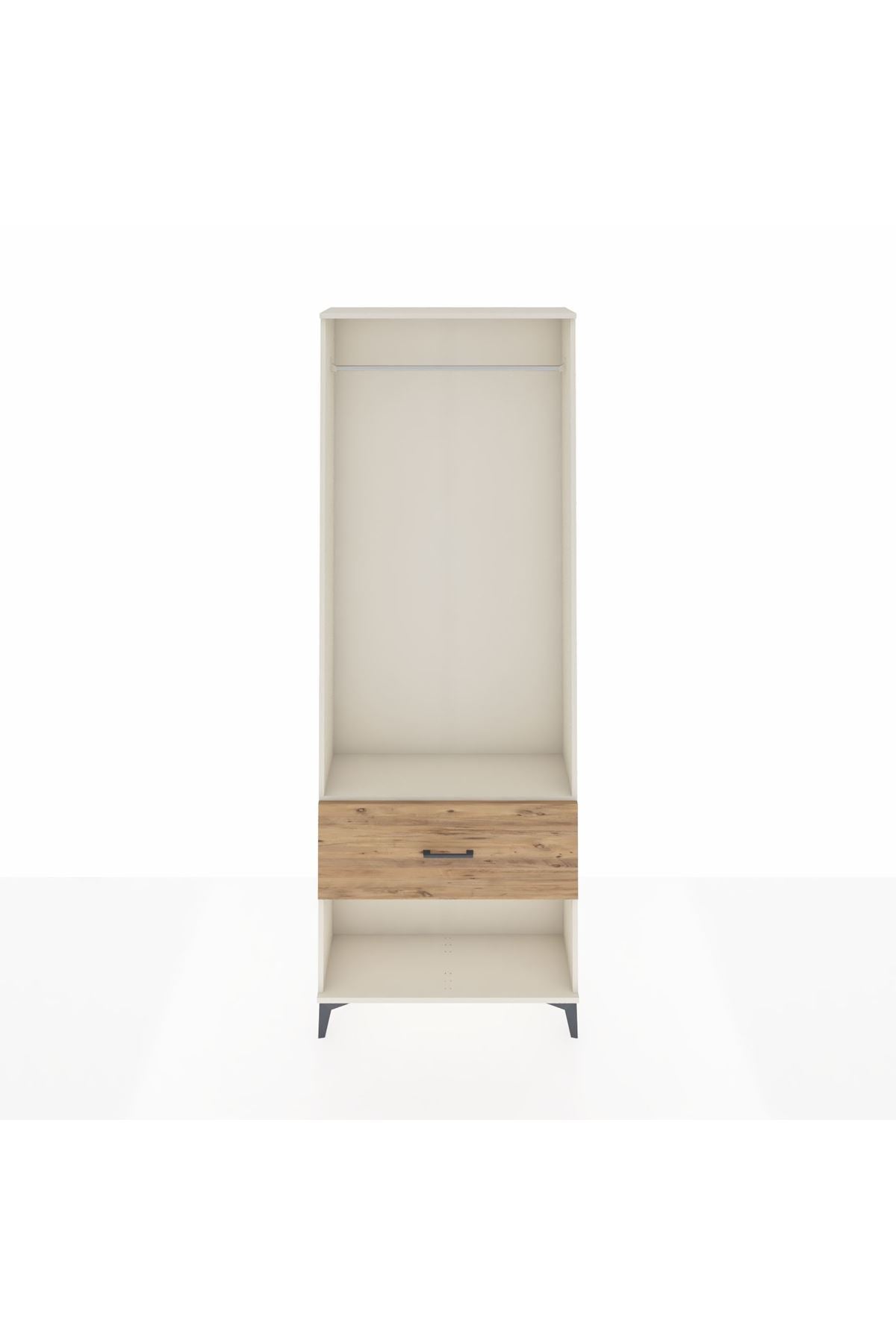 Arges Dolap Tek Raflı Tek Çekmeceli Tek Askılı 88x30x243 - S33M312V3A