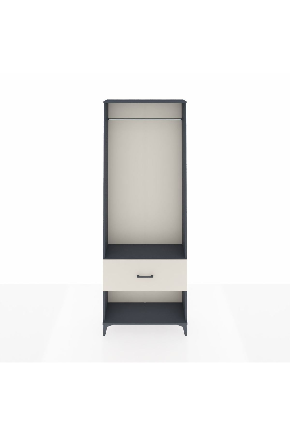 Arges Dolap Tek Raflı Tek Çekmeceli Tek Askılı 88x30x243 - S33M312V4A