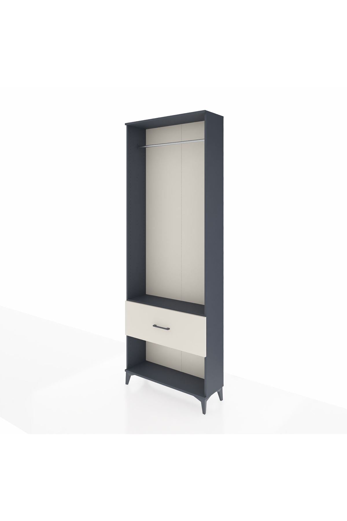 Arges Dolap Tek Raflı Tek Çekmeceli Tek Askılı 88x30x243 - S33M312V4A