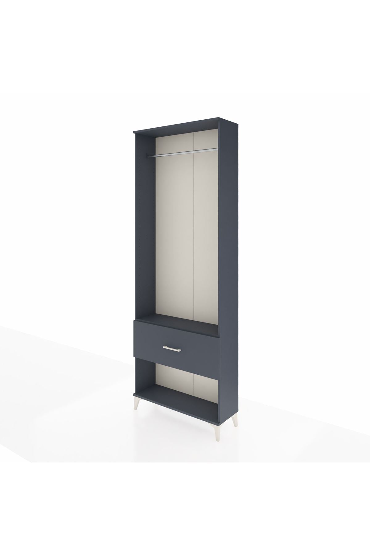 Arges Dolap Tek Raflı Tek Çekmeceli Tek Askılı 88x30x243 - S33M312V5A