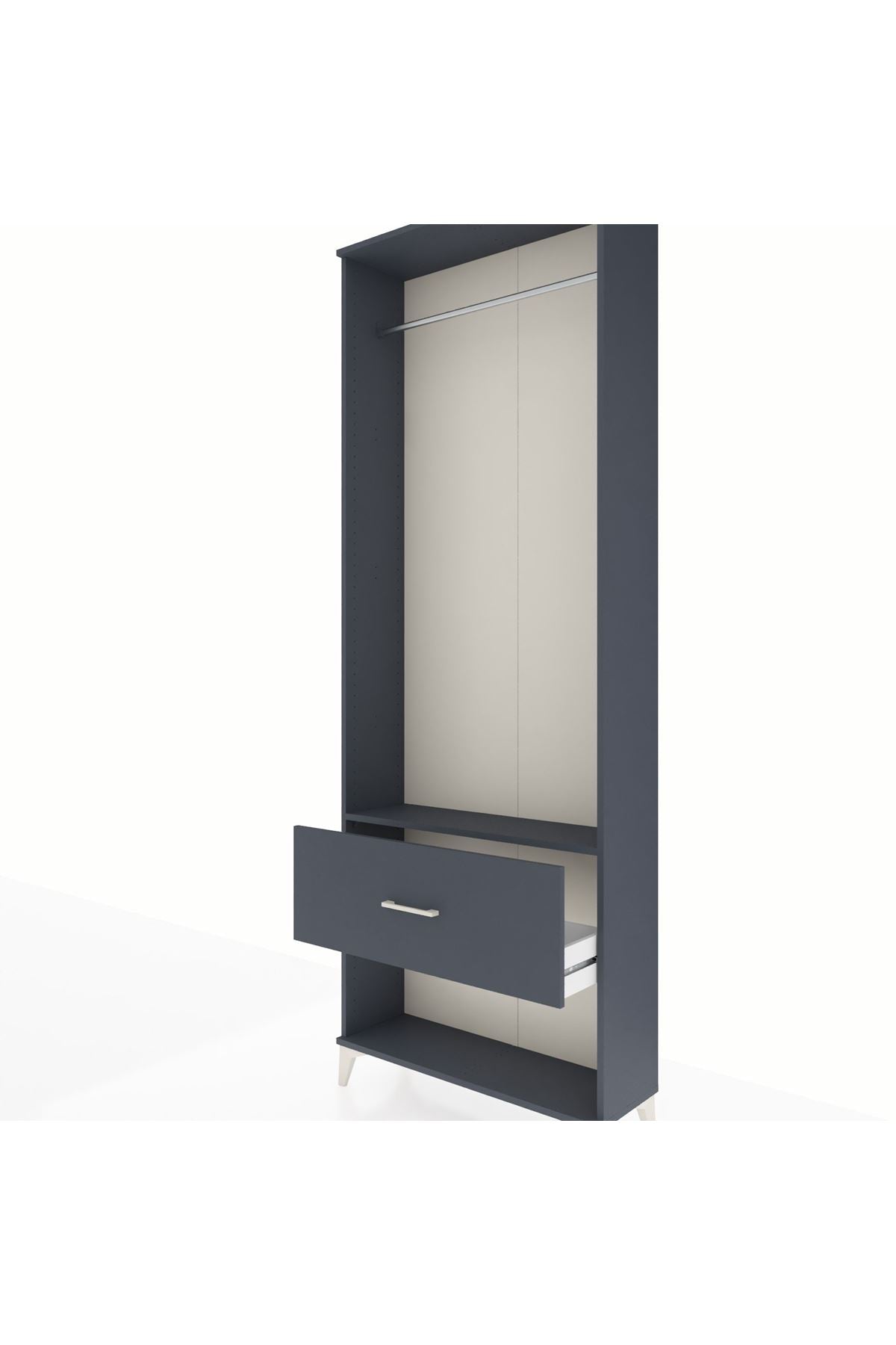 Arges Dolap Tek Raflı Tek Çekmeceli Tek Askılı 88x30x243 - S33M312V5A