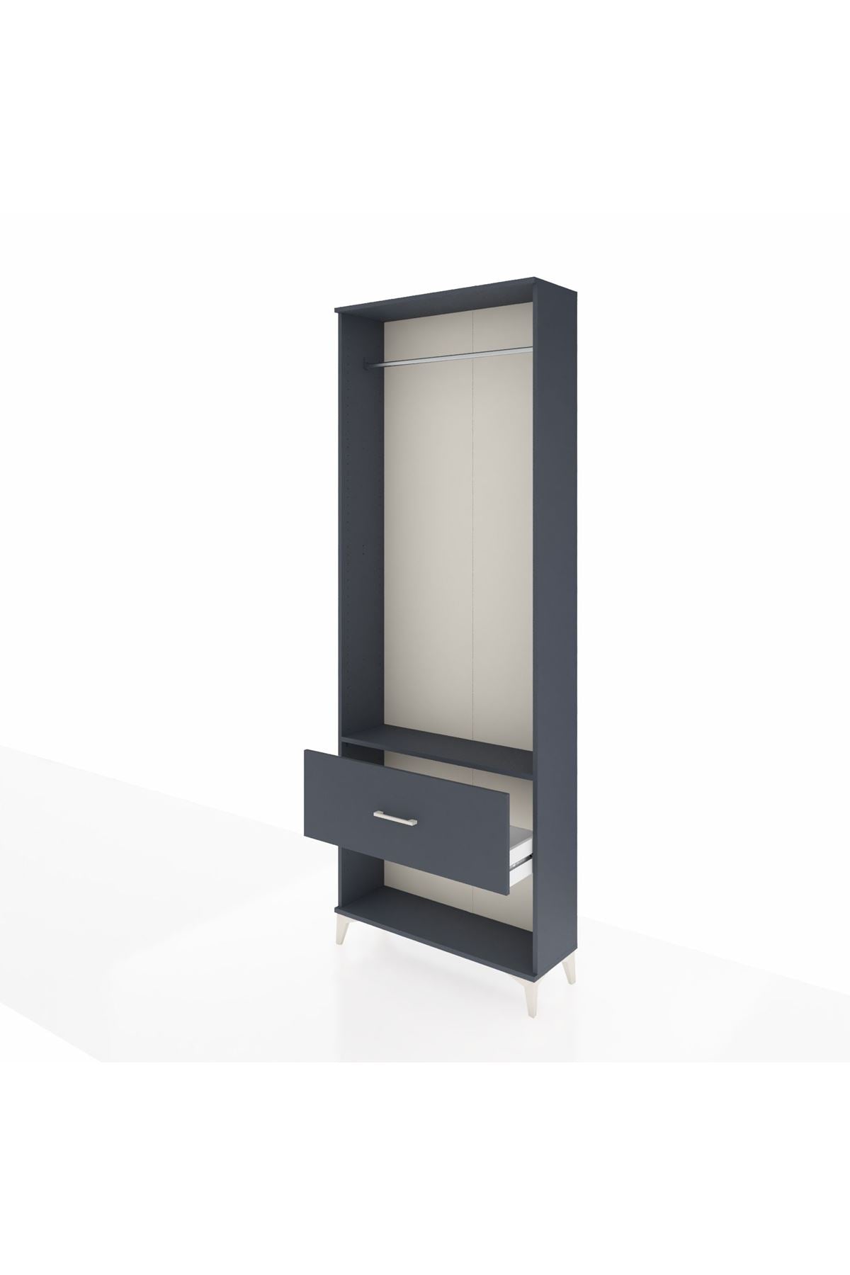 Arges Dolap Tek Raflı Tek Çekmeceli Tek Askılı 88x30x243 - S33M312V5A