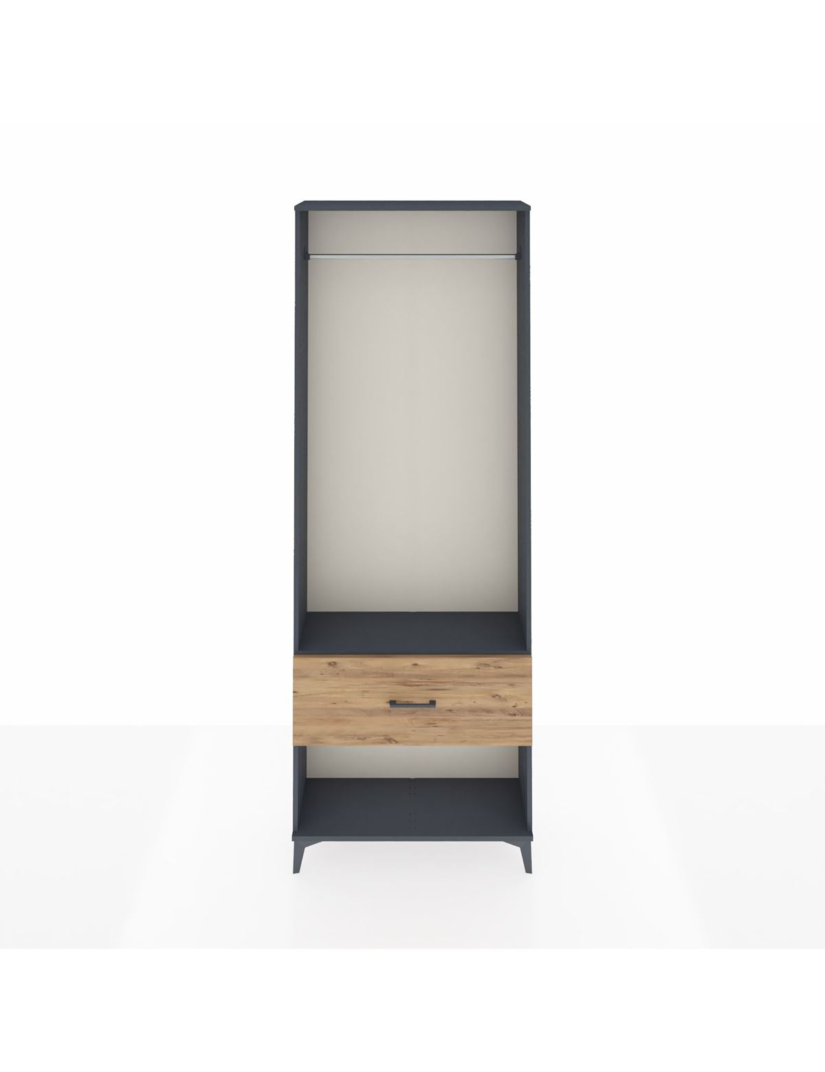 Arges Dolap Tek Raflı Tek Çekmeceli Tek Askılı 88x30x243 - S33M312V6A