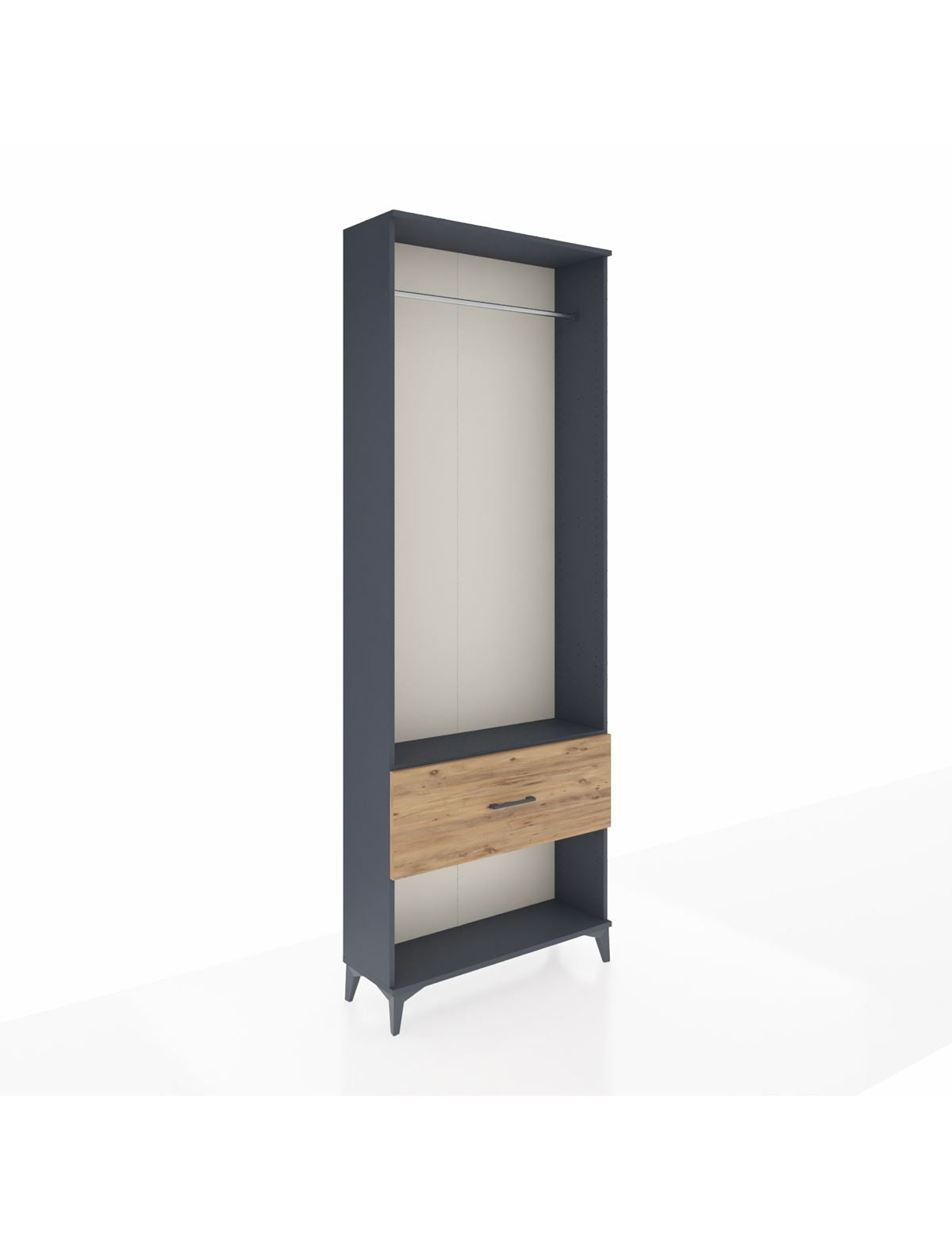 Arges Dolap Tek Raflı Tek Çekmeceli Tek Askılı 88x30x243 - S33M312V6A