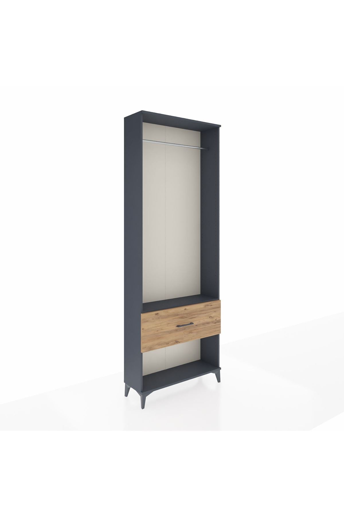 Arges Dolap Tek Raflı Tek Çekmeceli Tek Askılı 88x30x243 - S33M312V6A