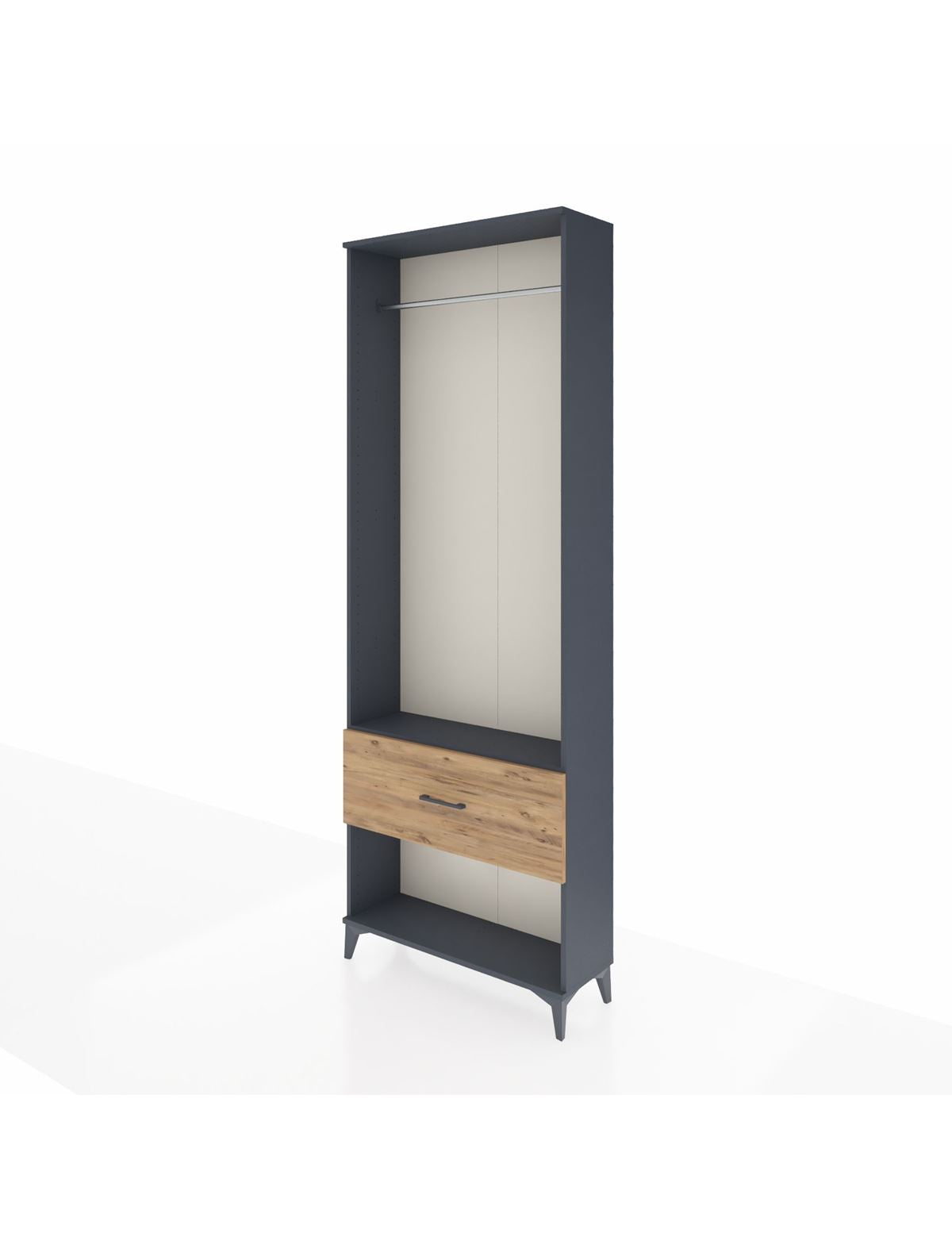 Arges Dolap Tek Raflı Tek Çekmeceli Tek Askılı 88x30x243 - S33M312V6A