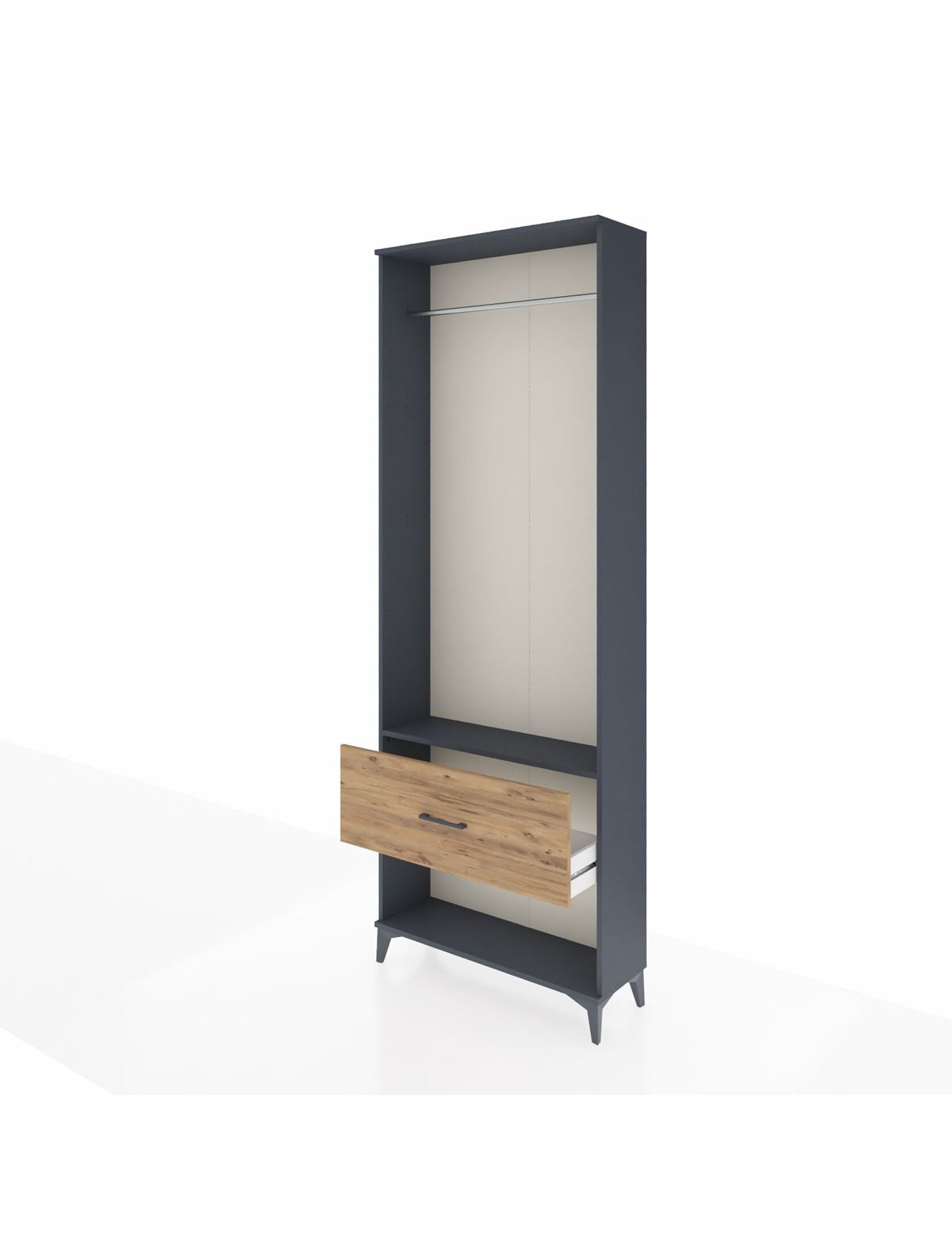 Arges Dolap Tek Raflı Tek Çekmeceli Tek Askılı 88x30x243 - S33M312V6A