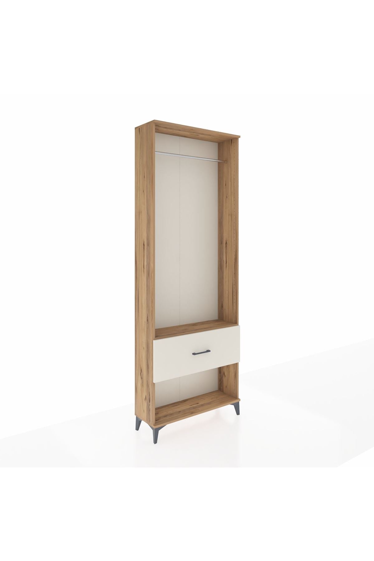 Arges Dolap Tek Raflı Tek Çekmeceli Tek Askılı 88x30x243 - S33M312V7A