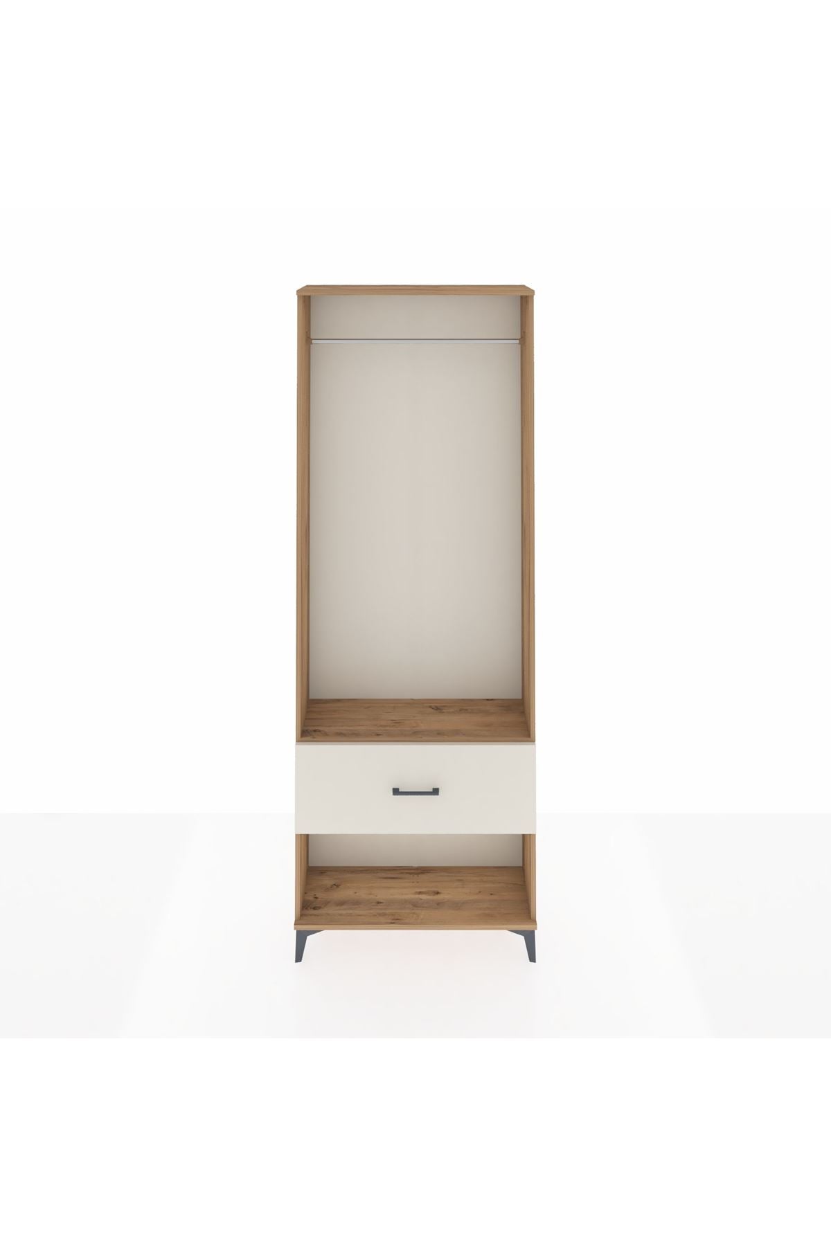Arges Dolap Tek Raflı Tek Çekmeceli Tek Askılı 88x30x243 - S33M312V7A