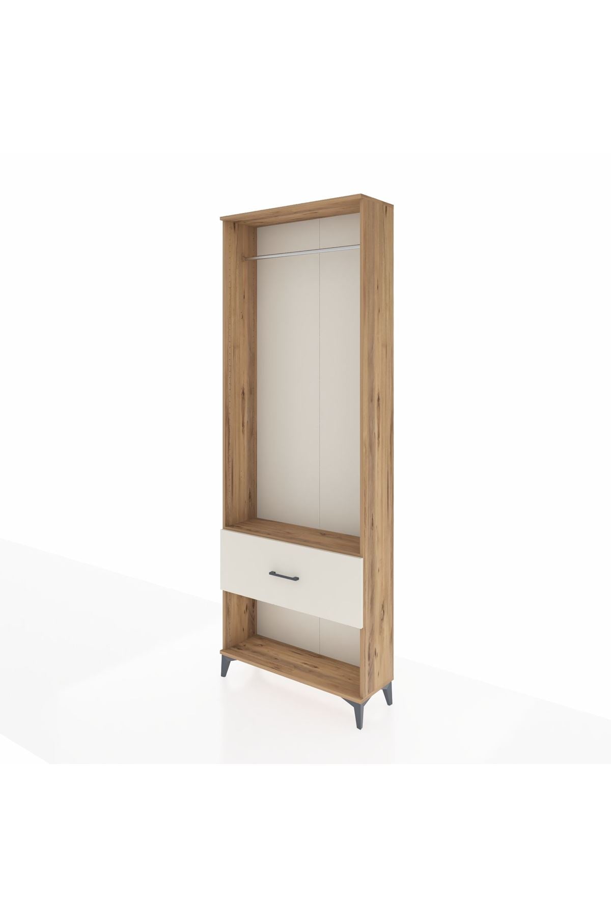 Arges Dolap Tek Raflı Tek Çekmeceli Tek Askılı 88x30x243 - S33M312V7A