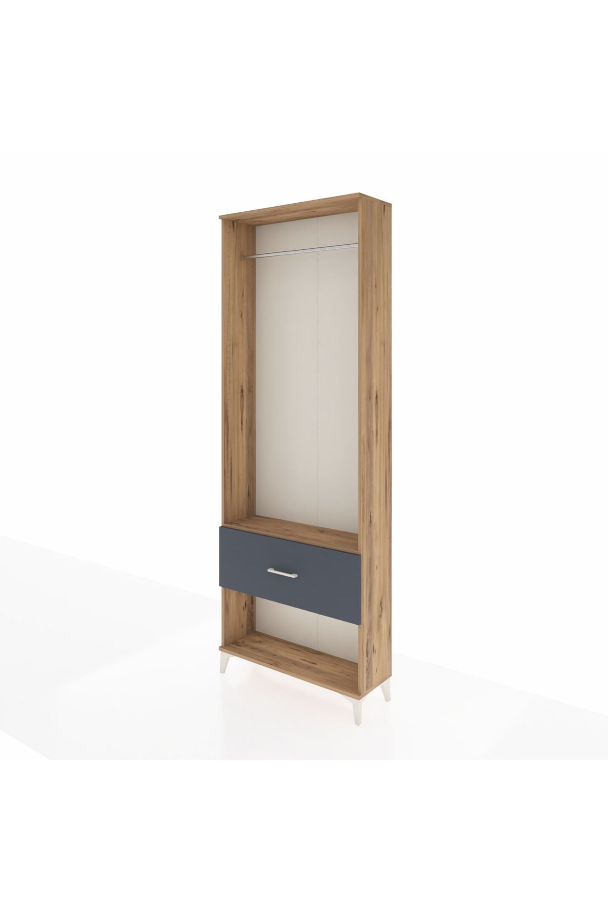 Arges Dolap Tek Raflı Tek Çekmeceli Tek Askılı 88x30x243 - S33M312V8A
