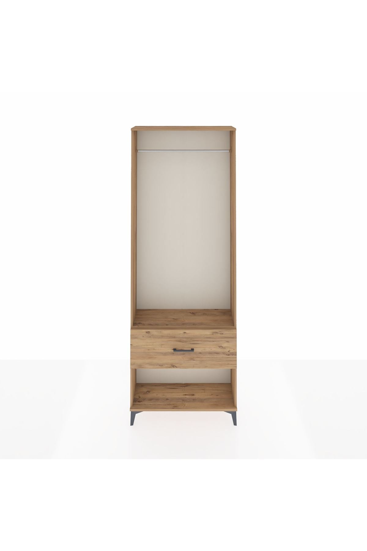 Arges Dolap Tek Raflı Tek Çekmeceli Tek Askılı 88x30x243 - S33M312V9A