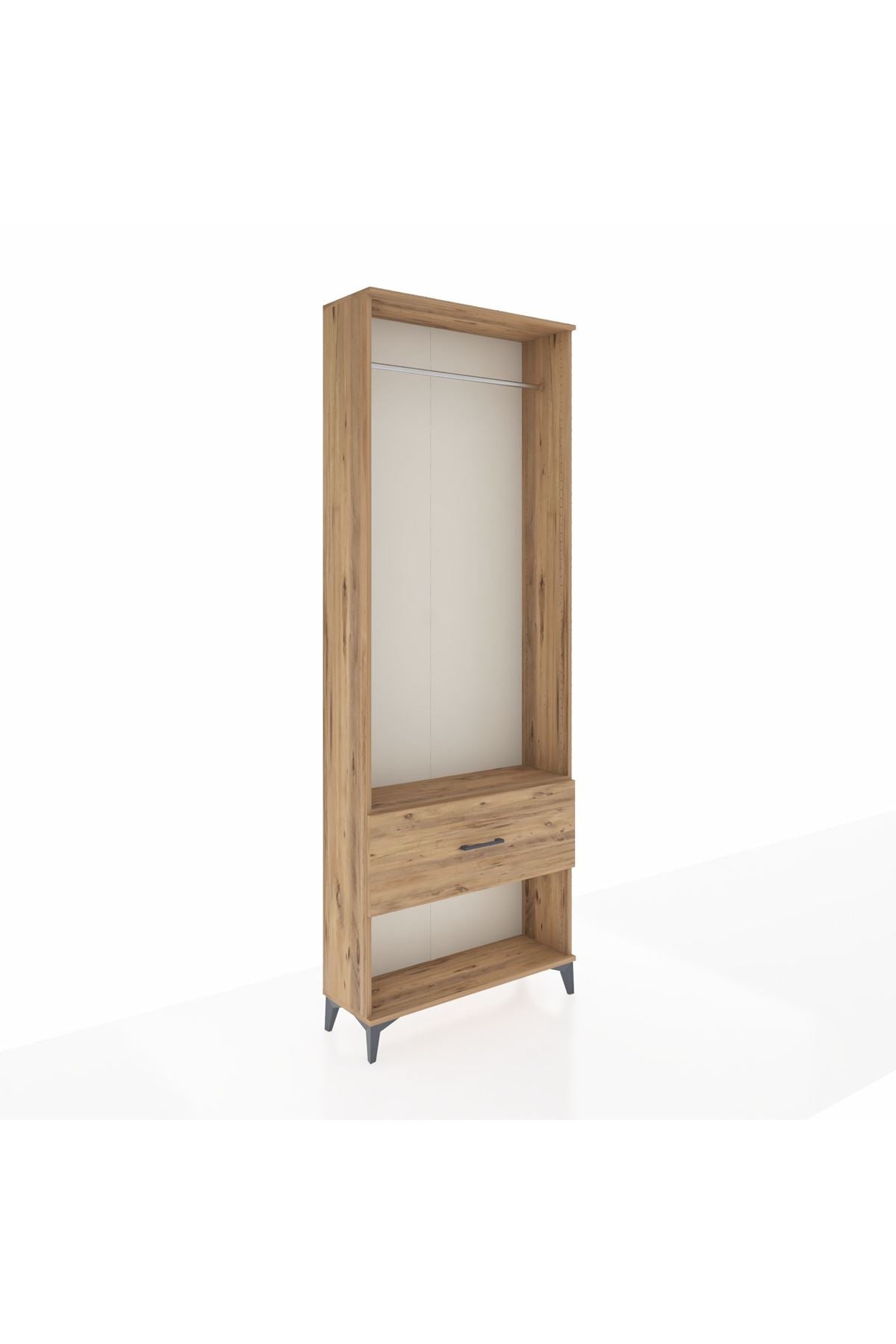 Arges Dolap Tek Raflı Tek Çekmeceli Tek Askılı 88x30x243 - S33M312V9A