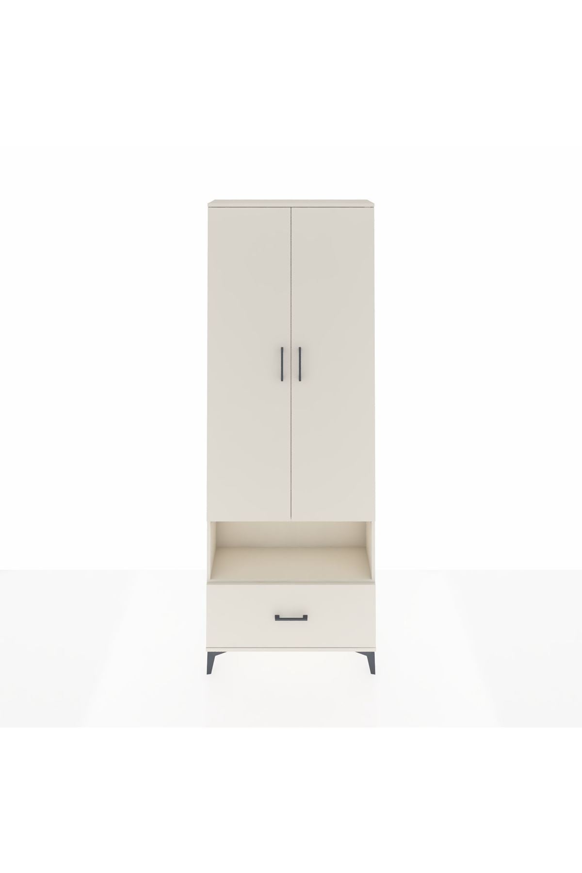 Arges Dolap 2 Raflı Tek Çekmeceli Tek Askılı 88x30x243 - S33M313V1A
