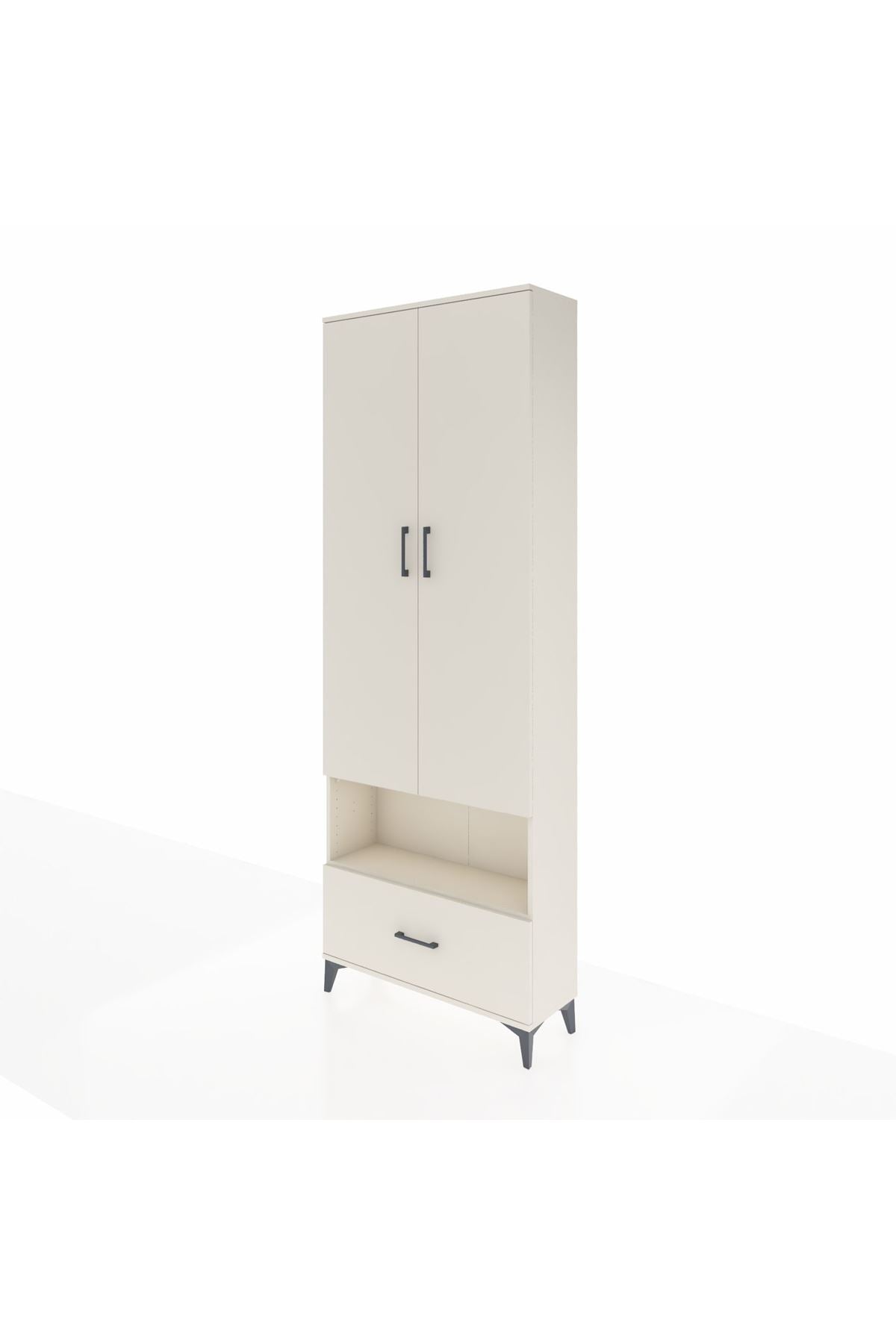 Arges Dolap 2 Raflı Tek Çekmeceli Tek Askılı 88x30x243 - S33M313V1A