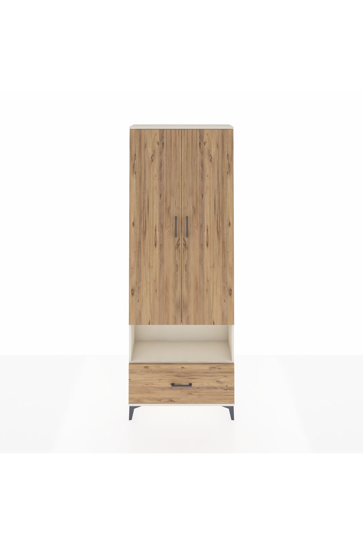 Arges Dolap 2 Raflı Tek Çekmeceli Tek Askılı 88x30x243 - S33M313V3A