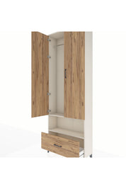 Arges Dolap 2 Raflı Tek Çekmeceli Tek Askılı 88x30x243 - S33M313V3A