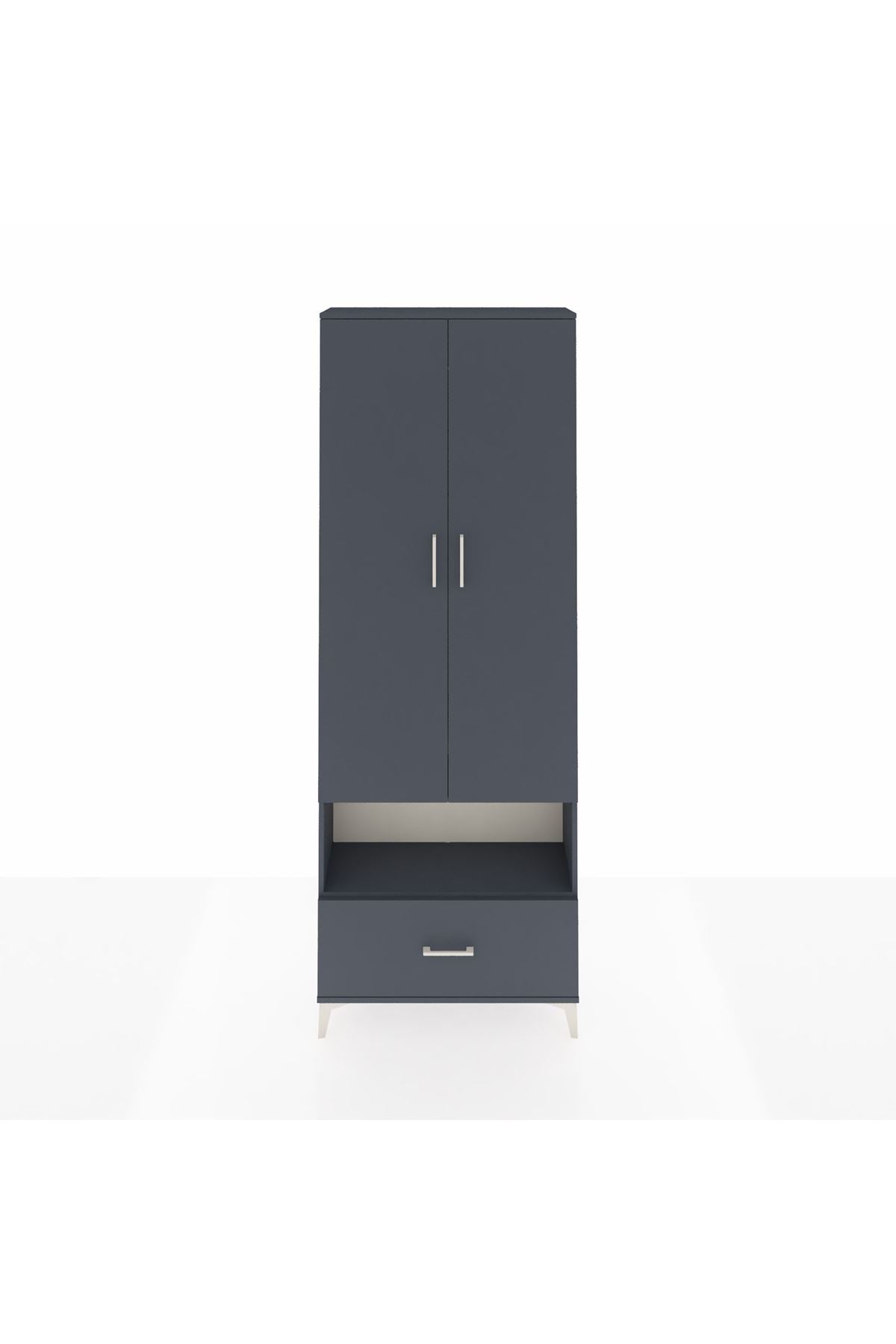 Arges Dolap 2 Raflı Tek Çekmeceli Tek Askılı 88x30x243 - S33M313V5A