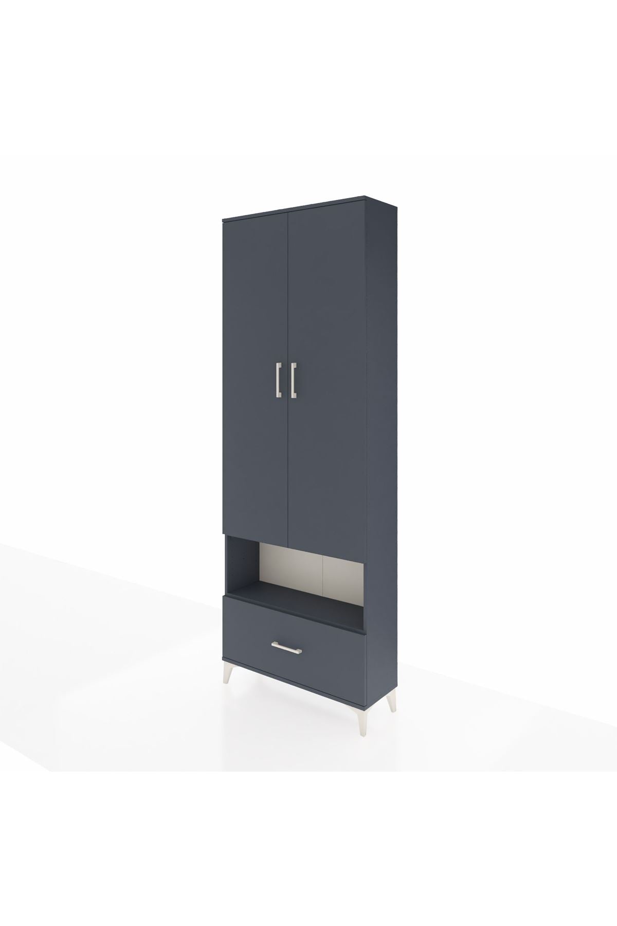 Arges Dolap 2 Raflı Tek Çekmeceli Tek Askılı 88x30x243 - S33M313V5A