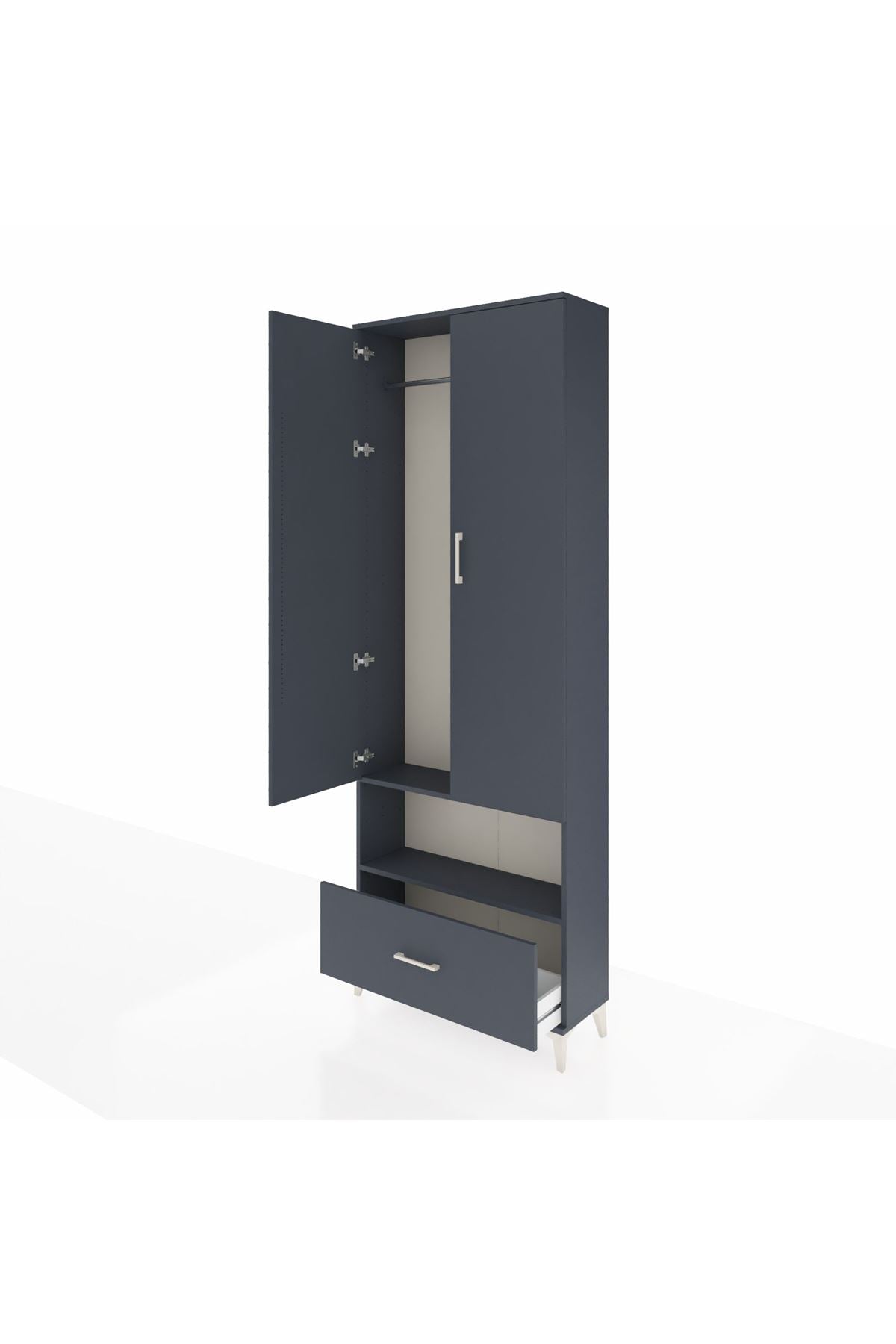 Arges Dolap 2 Raflı Tek Çekmeceli Tek Askılı 88x30x243 - S33M313V5A